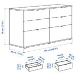 VIHALS Storage combination, white, 245x47x140 cm - تصویر 6