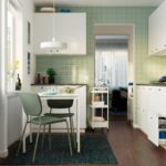 میز و صندلی ناهارخوری 2 نفره ایکیا مدل VIHALS رنگ سفید-سبز - تصویر 2