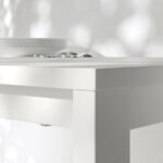 میز و صندلی ناهارخوری 2 نفره ایکیا مدل VIHALS رنگ سفید-خاکستری - تصویر 3