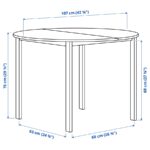 میز و صندلی ناهارخوری 4 نفره گرد ایکیا مدل VIHALS رنگ سفید-سبز - تصویر 7