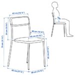 میز و صندلی ناهارخوری 4 نفره گرد ایکیا مدل VIHALS رنگ سفید - تصویر 6