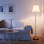 ÅRSTID Floor lamp, brass/white - تصویر 6